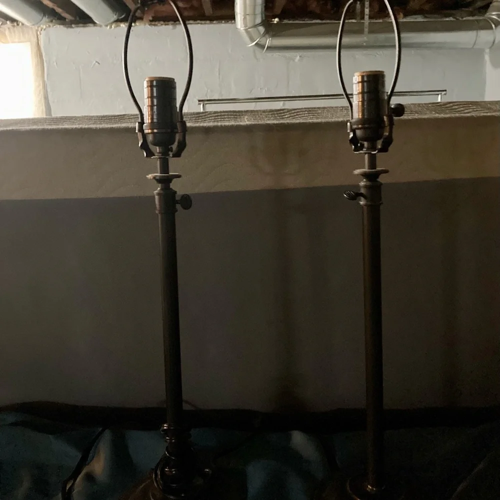 2 restoration hardware lamps